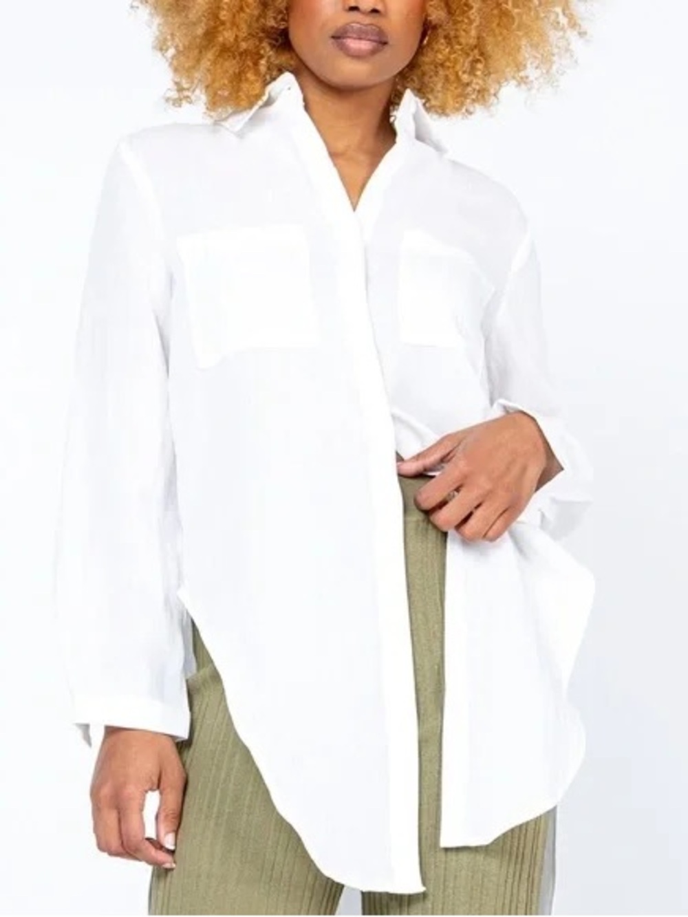 Princess Polly White Collared Shirt